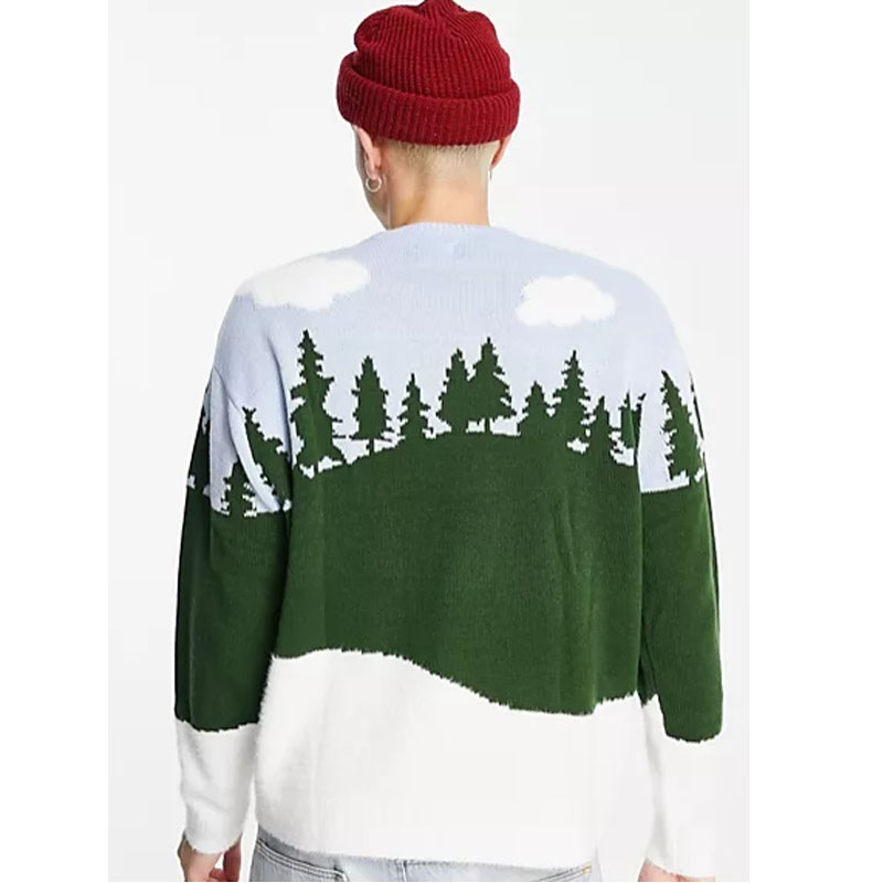 Snow Printed Pullover Ugly Christmas Sweatshirts